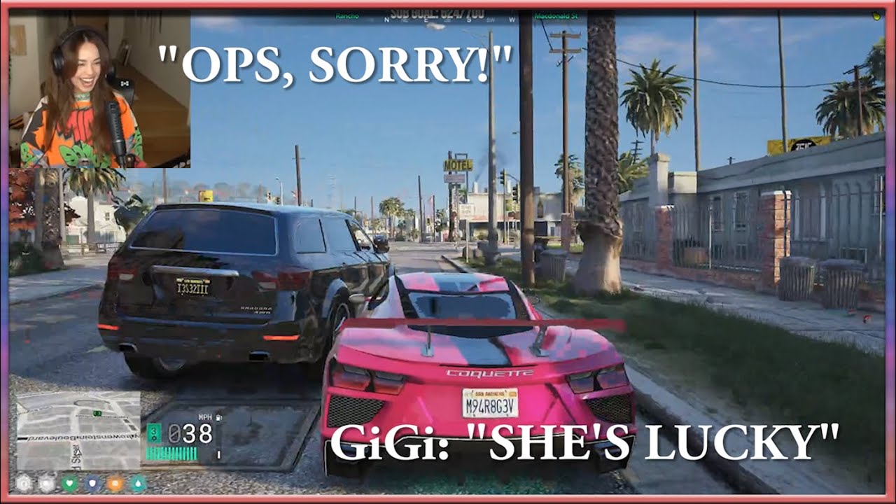 Рэй сбивает Джиджи и уезжает — GTA V RP NoPixel 4.0