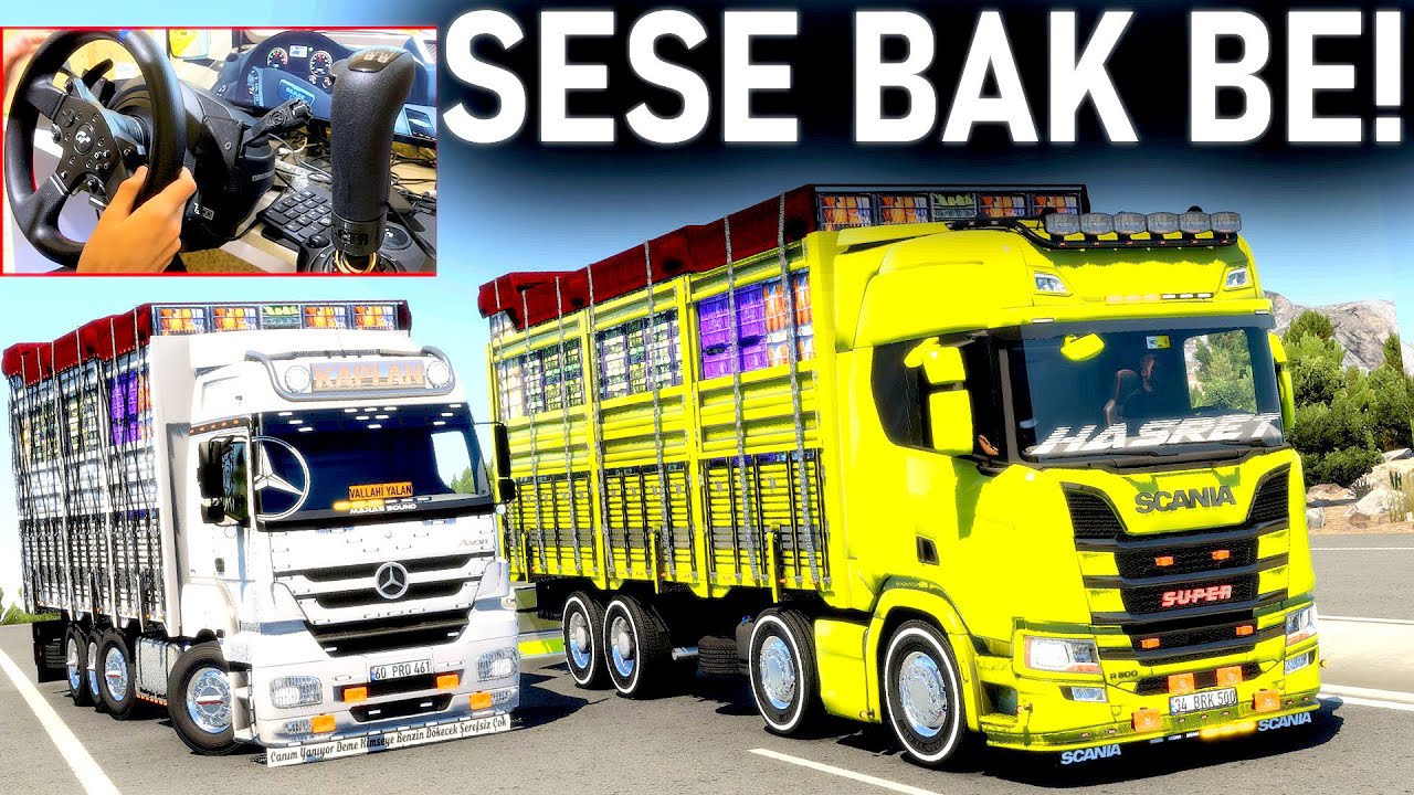 KAMYONLARLA JETE KALKTIK! (SCANİA VS AXOR) - EFSANE SCANİA KIRKAYAK SEBZE JETİ - ETS 2 Mod T300RS GT