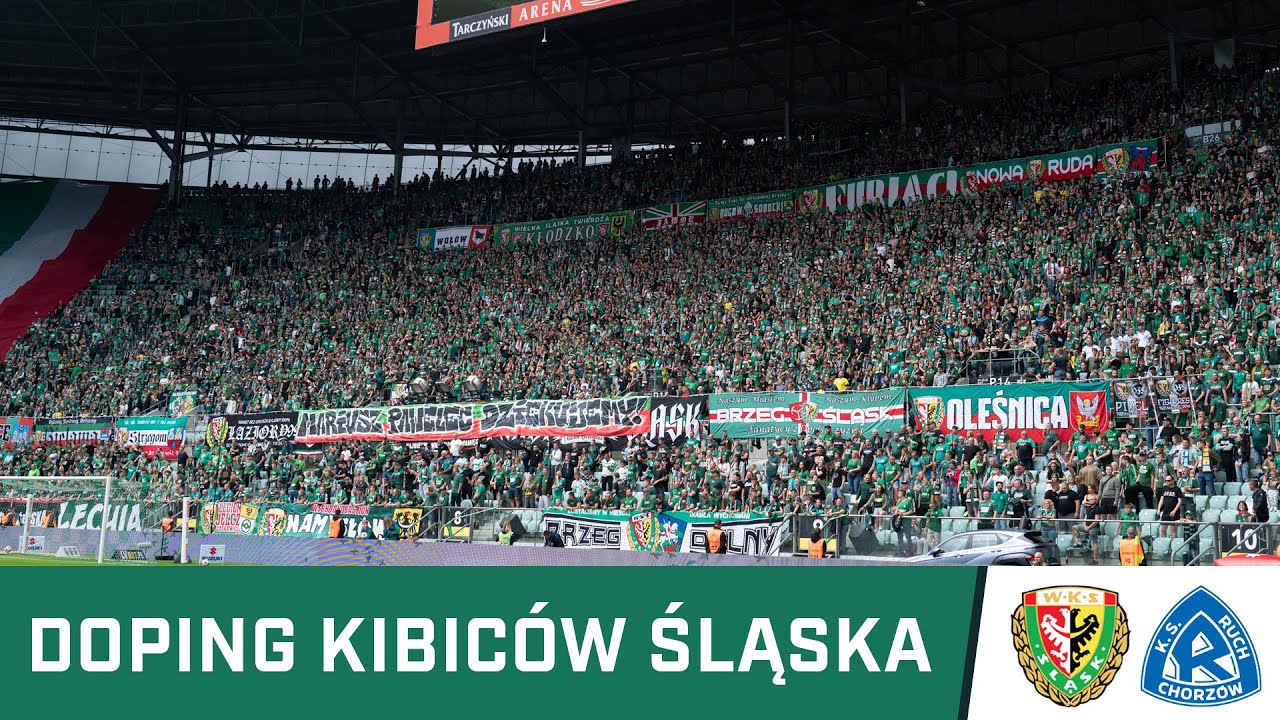 KIBICE: Doping kibiców Śląska podczas meczu z Ruchem