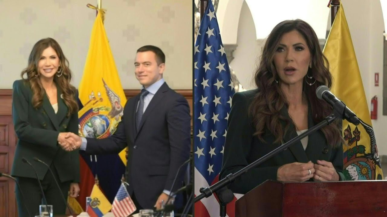 EEUU y Ecuador firman acuerdo sobre seguridad durante visita de Noem a Quito | AFP