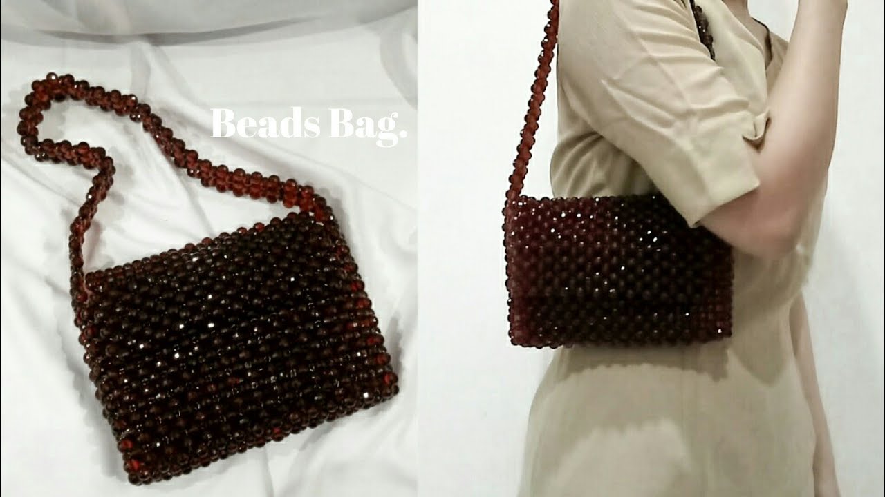 DIY Beads Bag (Shoulder Bag) | How To Make Beaded Bag | Tas Manik-Manik | Tas Mute (Part 2)
