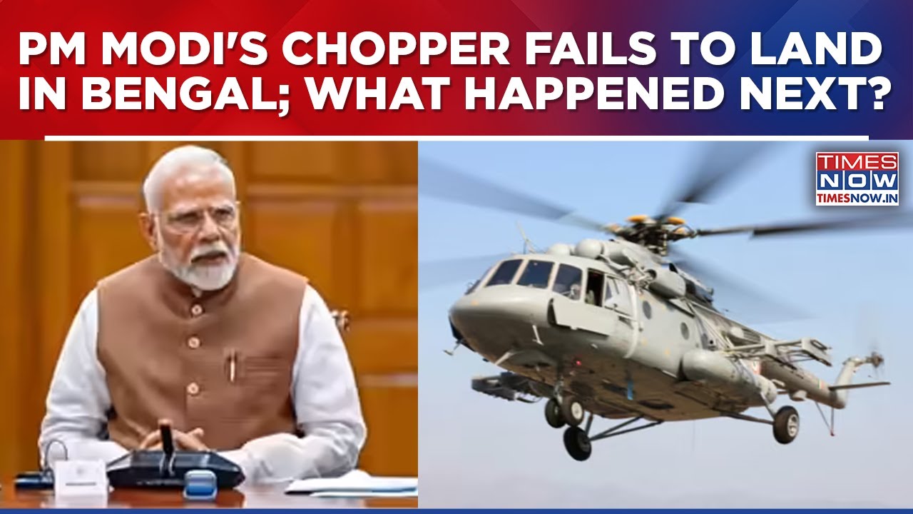 WB: PM Modi's Chopper Fails To Land In Taherpur Helipad Due To Fog, To Address Public Virtually