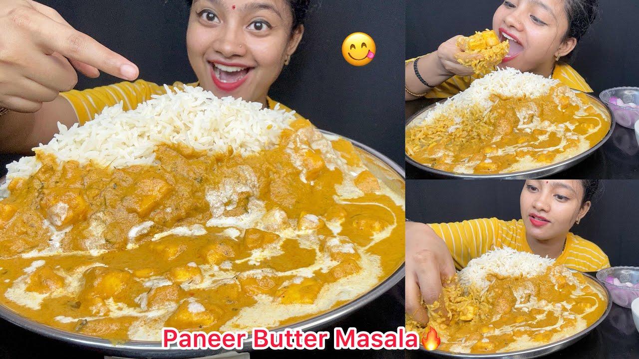 लोग क्या सोचेंगे...😥Paneer Butter Masala Eating 🤤
