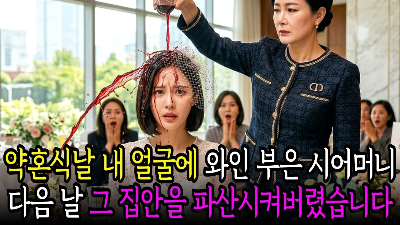 백만장자 딸인지 모르고 약혼식장에서 며느리 얼굴에 와인을 부은 시어머니, 다음날 아들 사업 파산시키고 무릎 꿇고 싹싹 빌게 만들었습니다.ㅣ노후사연ㅣ사연라디오ㅣ오디오북