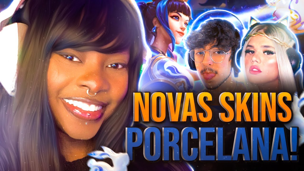 TESTANDO AS NOVAS SKINS DE PORCELANA! (ft. Rebeca & Sula) │ League of Legends - Jinkiwinkki
