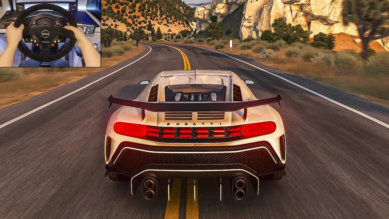 Bugatti Centodieci in LA Canyons - Assetto Corsa | Thrustmaster T300 RS