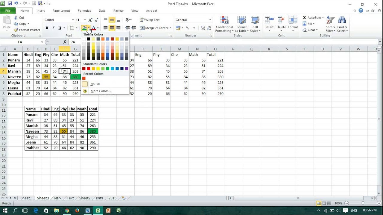 Paste as a Picture Link in Excel 2010