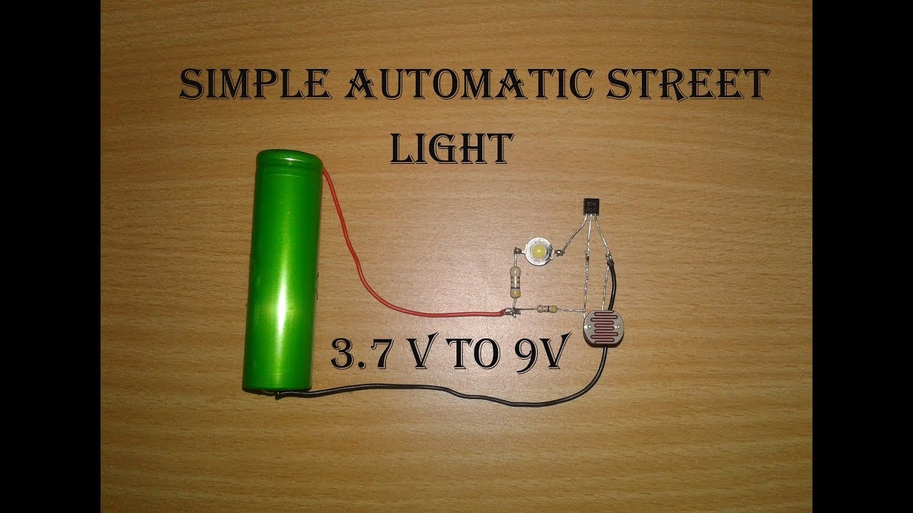 Simple street light controller / Automatic street light controller / LDR projects circuit diagram