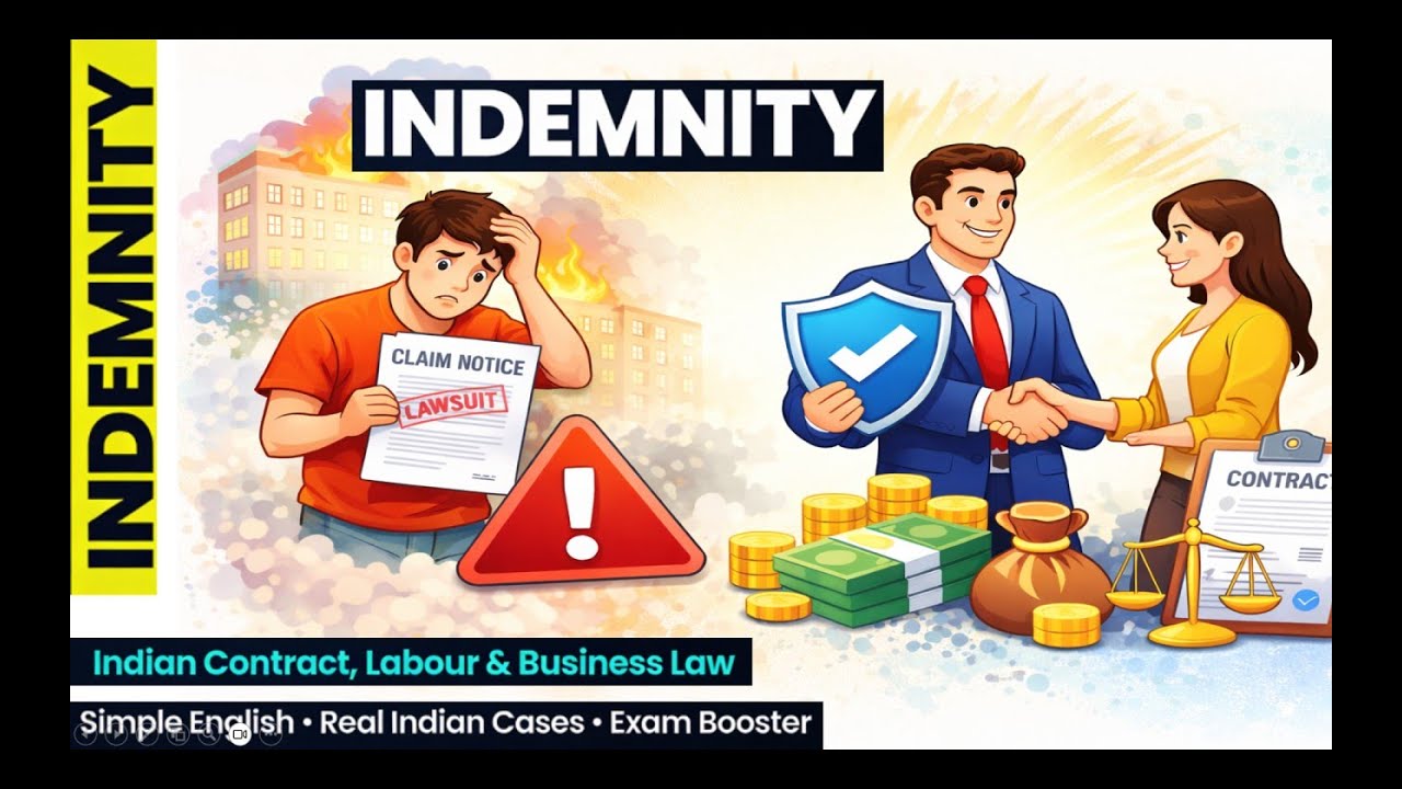 What is Indemnity? INDEMNITY with Real Examples | Indian Contract Act | Labour Law + Business Law