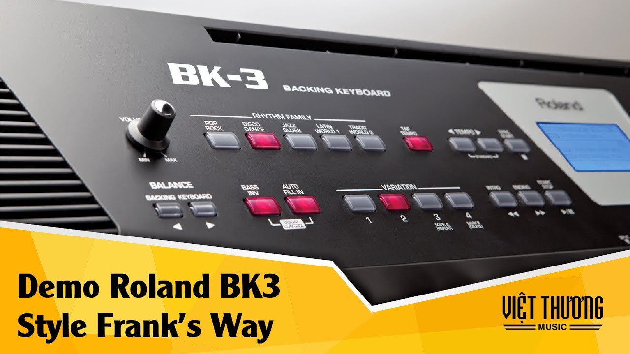 Demo organ Roland BK3: Style Frank's Way