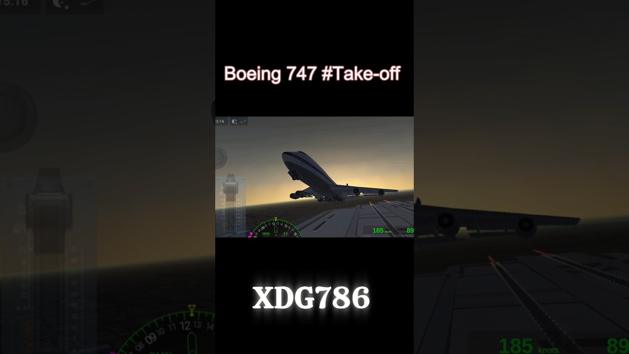 #Boeing747 & 1 million smooth takeoff #aviation #airlinecommander #takeoff