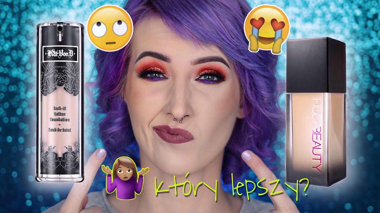 POJEDYNEK DWÓCH MOCNO KRYJĄCYCH PODKŁADÓW!- Huda Beauty #FauxFilter vs Kat von D Lock-it