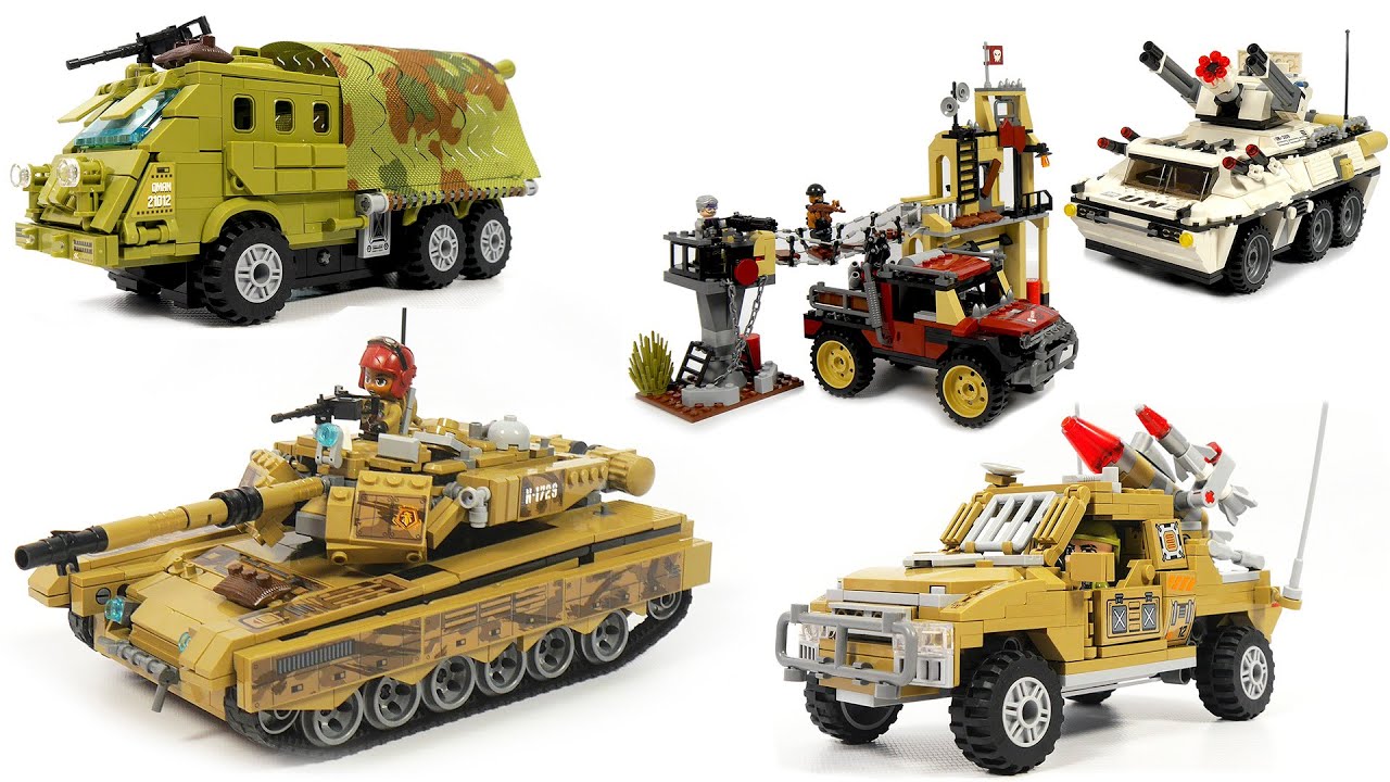 How to Build Amazing Lego Military Jeep, Tanks, and Trucks!