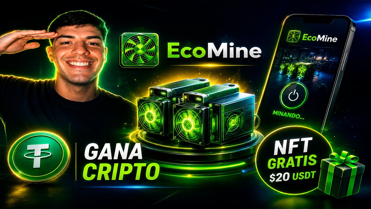 🎁 NFT GRATIS DE $20 USDT 💸 Empieza Sin Invertir Nada | EcoMine NFT (PC y Celular)