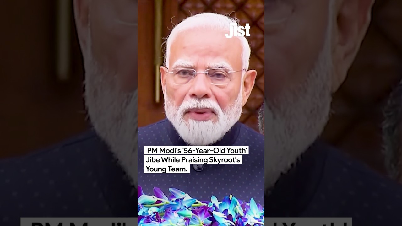How PM Modi Took An Indirect Swipe While Praising Skyroot's Young Founders.