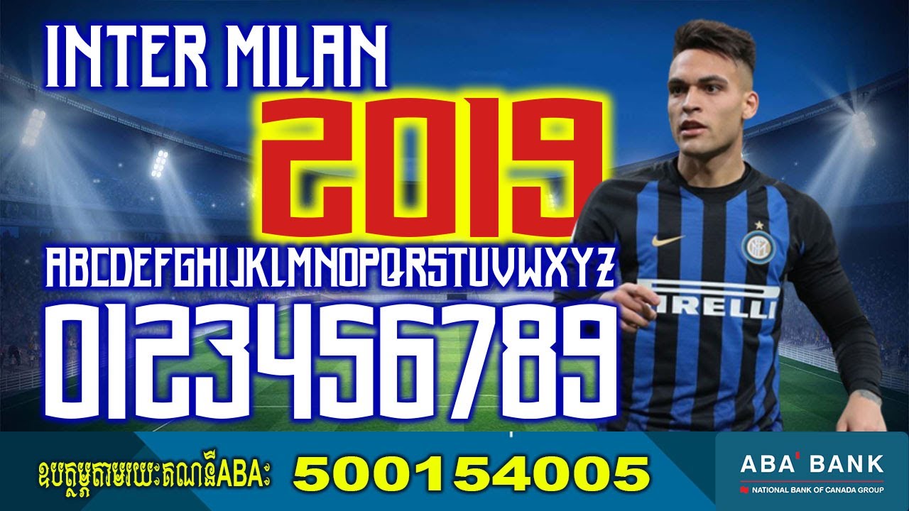 Inter Milan 2019  Football Font By black Font Free All Download for OTF And AI 2022