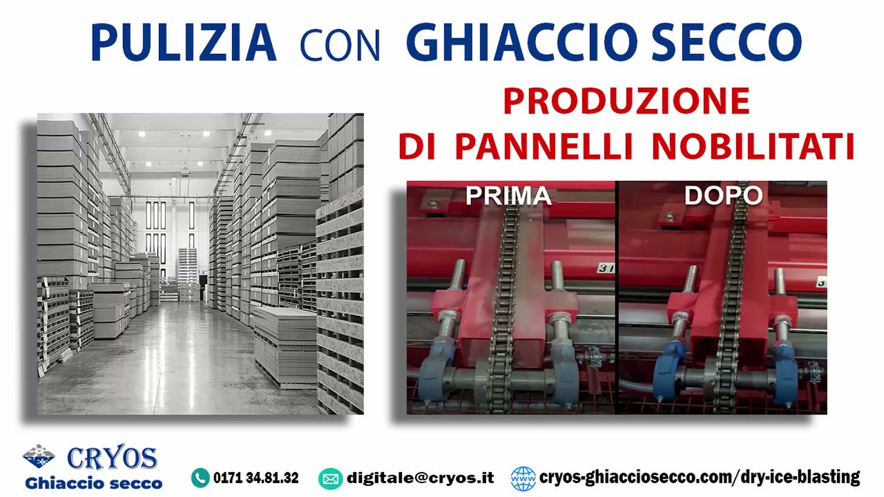PRODUZIONE PANNELLI NOBILITATI .  PULIZIA con GHIACCIO SECCO?