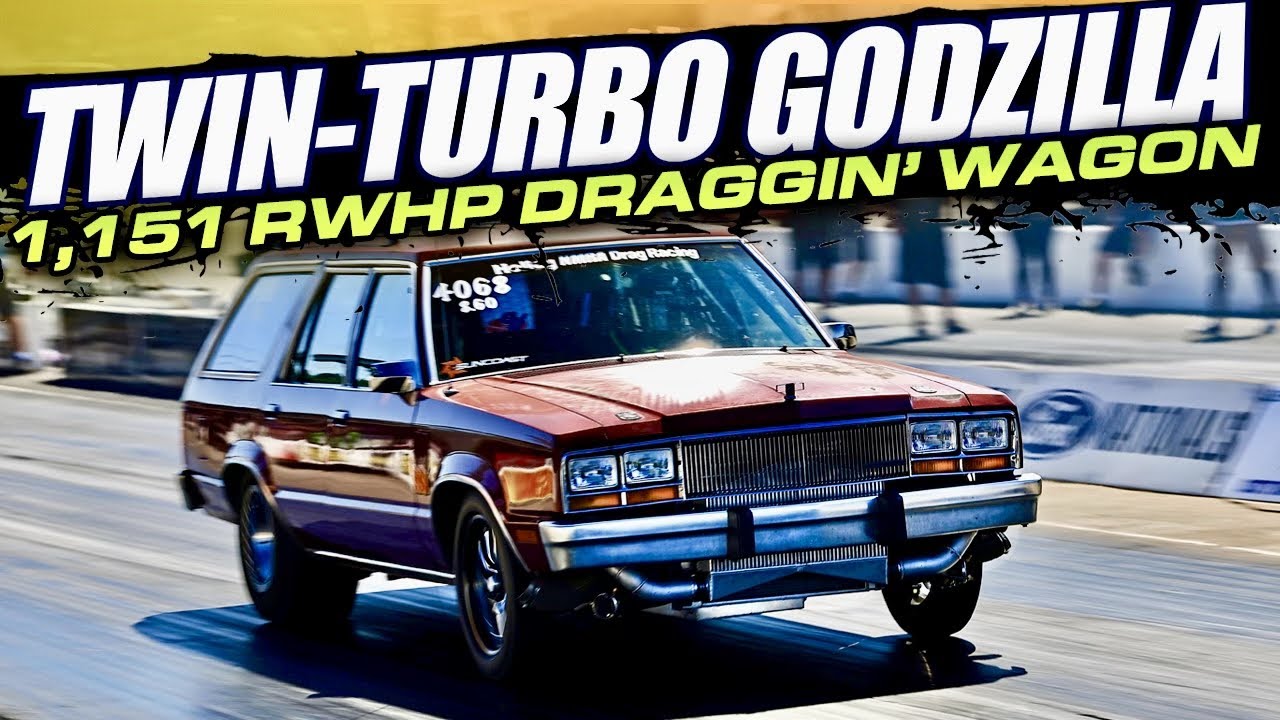 1,151 RWHP Godzilla Twin-Turbo Draggin' Wagon! Street-Legal 8-Second Foxbody Mercury Zephyr !!!