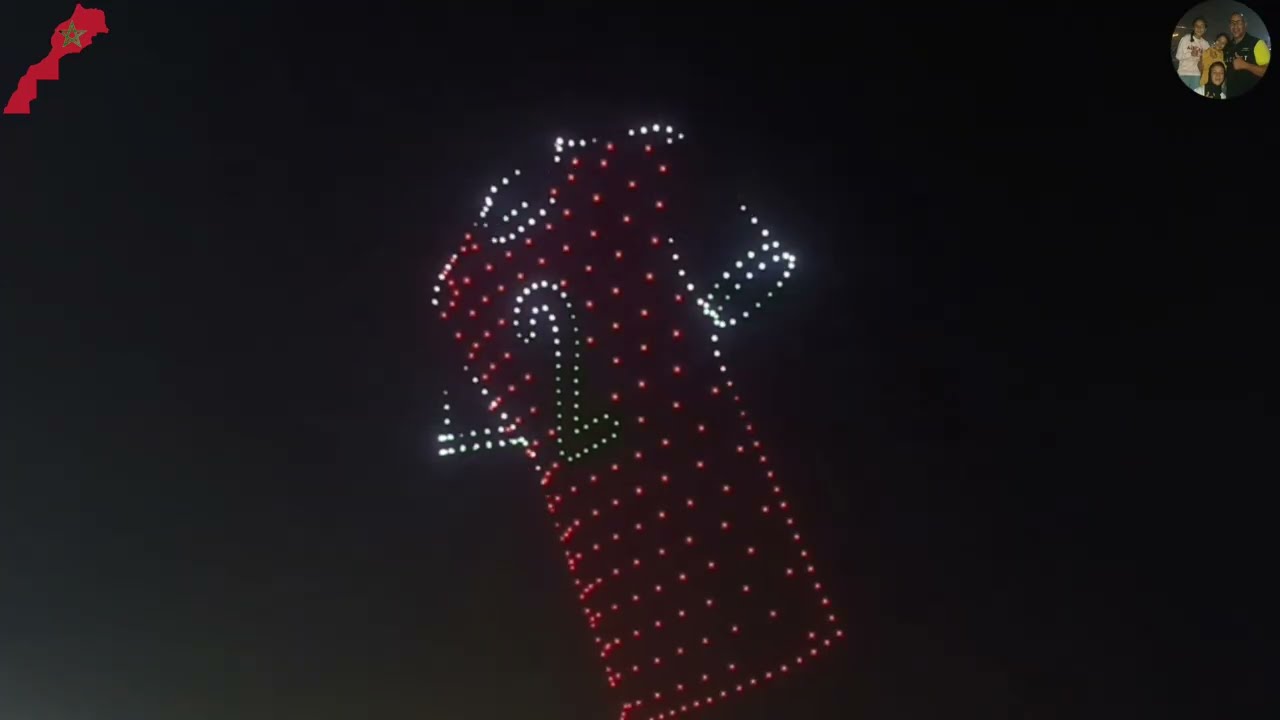 أكادير تشعل السماء عروض الدرون تبهر كورنيش أكادير اليوم 2026 السنة الجديدة 💥💥