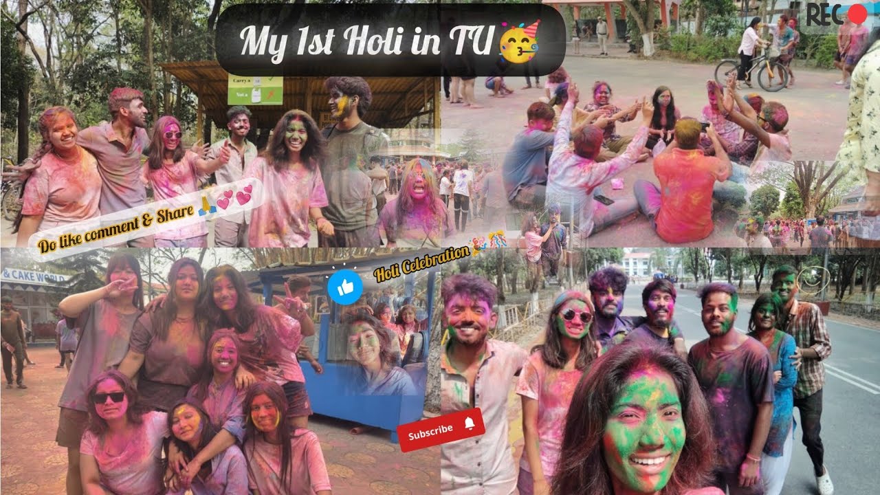 Celebrating My 1st Holi In TU 🥳// TEZPUR UNIVERSITY🎓//STUDENTS LIFE// TU LIFE //