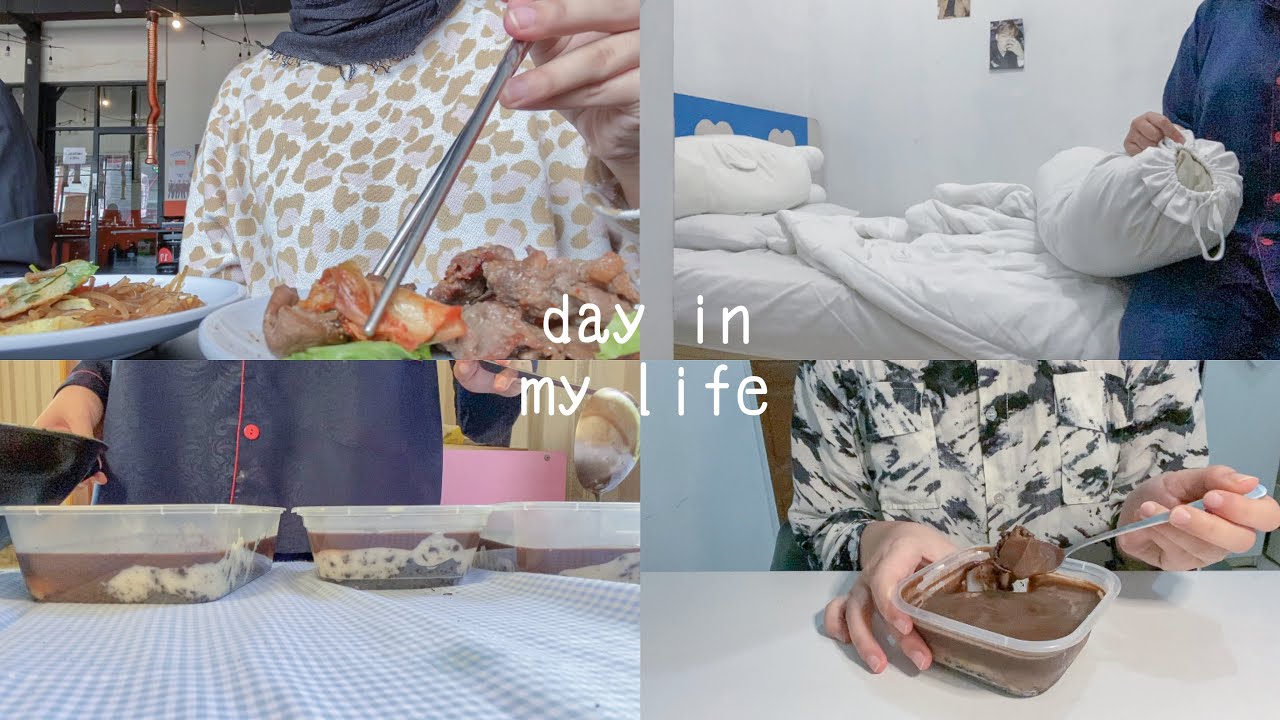 day in my life 🌈 making dessert box, netflix all day, all you can eat | Indonesia