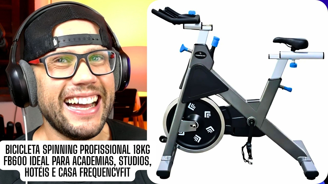 Bicicleta Spinning Profissional 18kg FB600 Ideal para Academias, Studios, Hotéis e Casa FrequencyFit