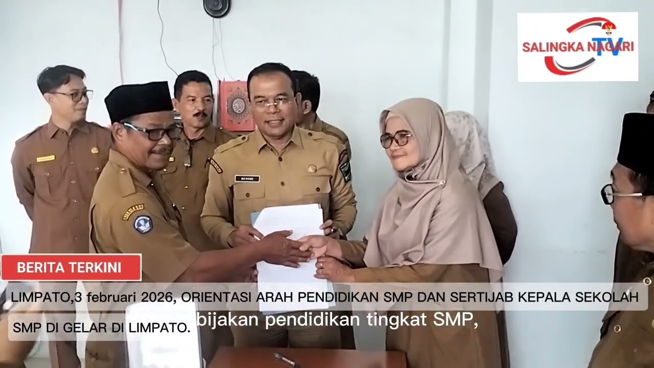 ORIENTASI ARAH PENDIDIKAN SMP DAN SERTIJAB KEPALA SEKOLAH SMP PADANG PARIAMAN 