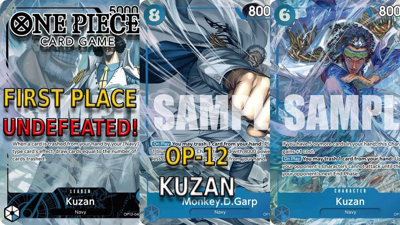 [OP-12] FIRST PLACE UNDEFEATED W/ BLUZAN!?! Kuzan Deck & Gameplay | One Piece Card Game