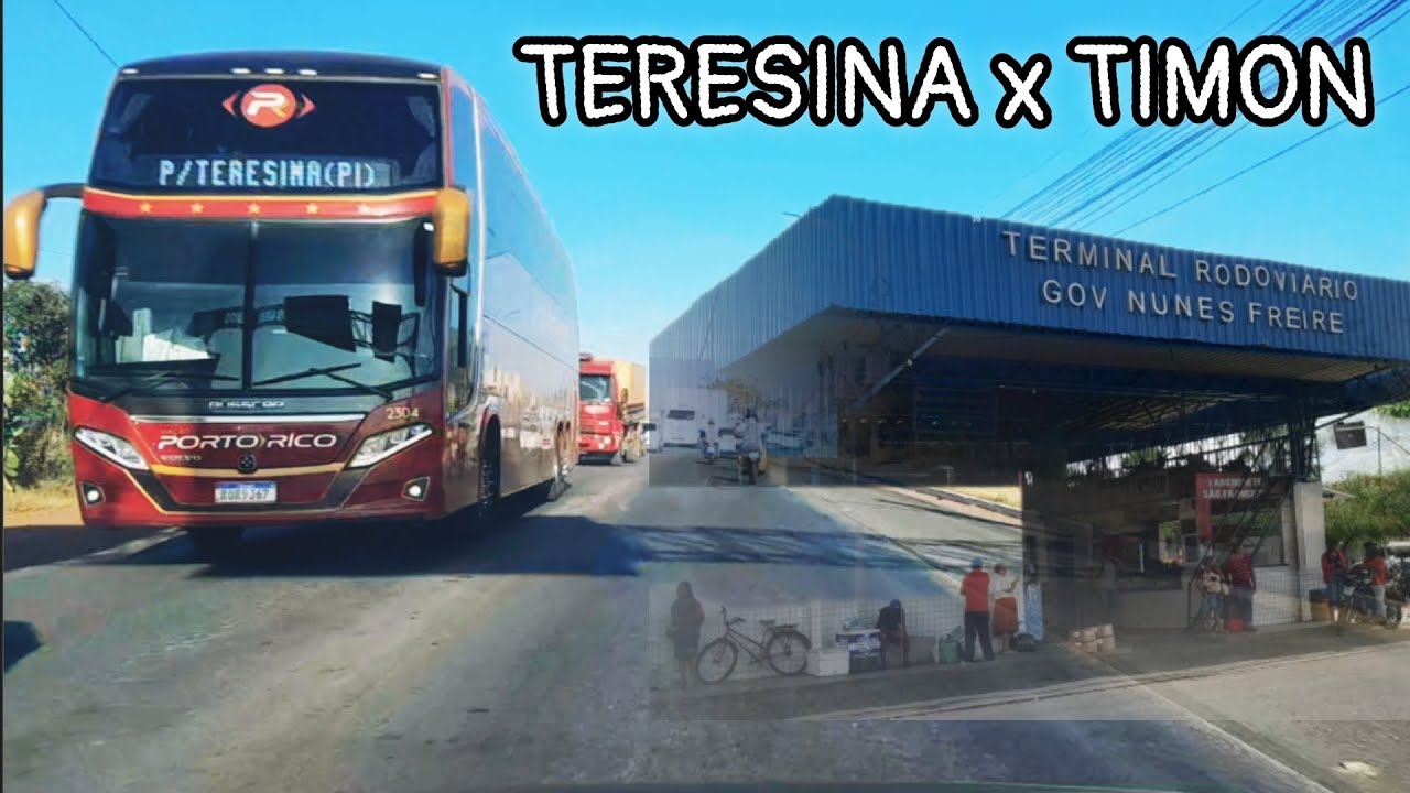 DE CARRO, DA RODOVIÁRIA DE TERESINA-PI A TIMON-MA! Conheça um pouco das cidades. #onibus #transito