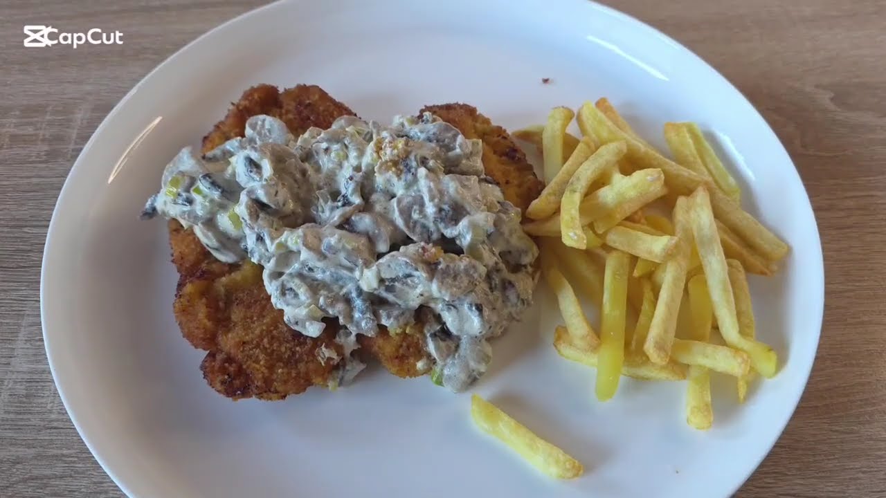 BRZI RUČAK:Hrskavi pileći file i krem sos od šampinjona 🍄‍🟫🍽