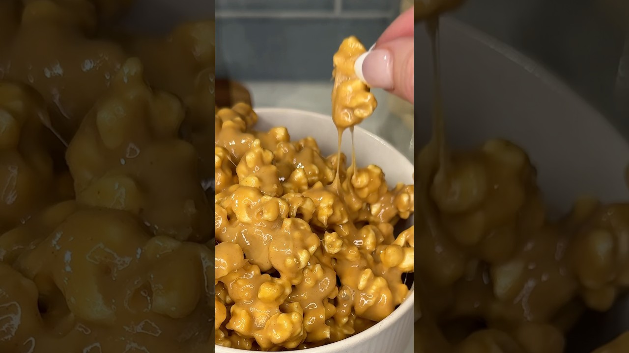 viral peanut butter popcorn recipe 🥜🍿  #easydessert #dessert #popcornrecipes #easyrecipe #recipe