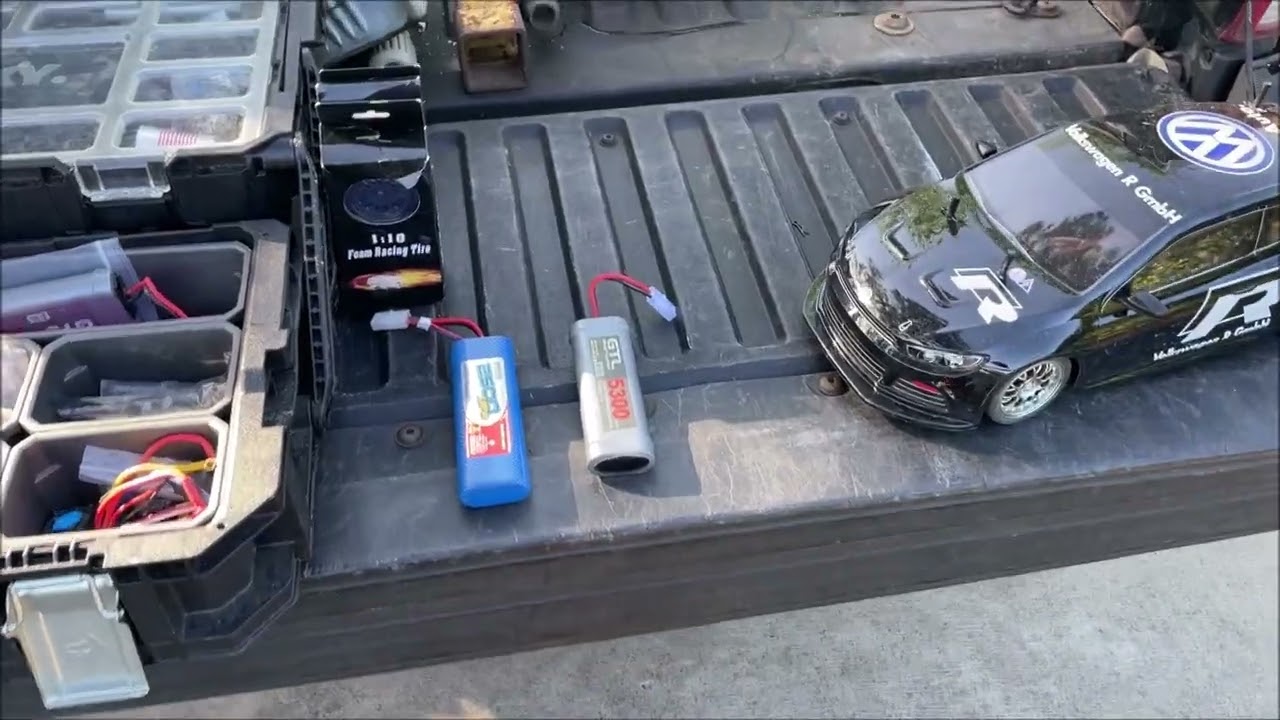 Tamiya TT-01 speed run STOCK 540 to Titan 550 Nimh vs Lipo