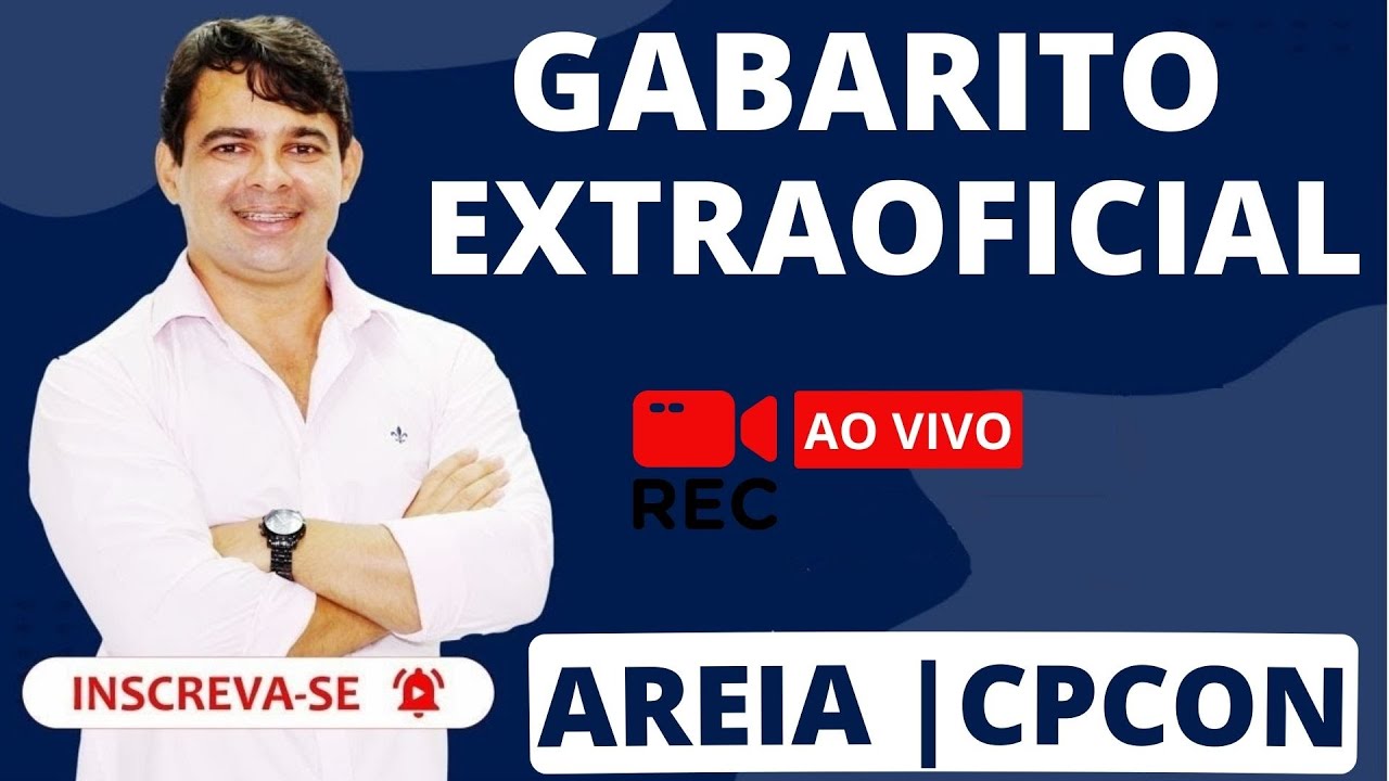 GABARITO EXTRAOFICIAL CONCURSO DE AREIA | NÍVEL FUNDAMENTAL | BANCA CPCON |
