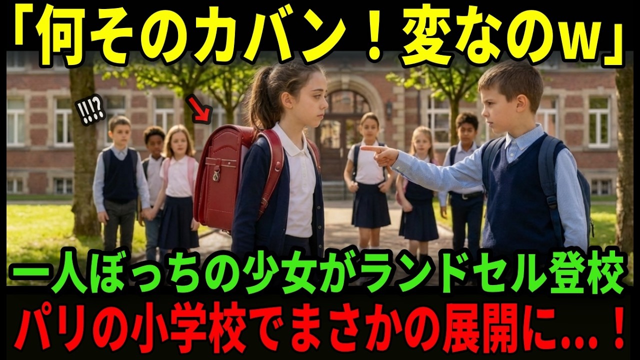 【海外の反応】「これが日本のカバン...？」孤独なフランス人少女が日本のランドセルで登校し、衝撃の事態へ...