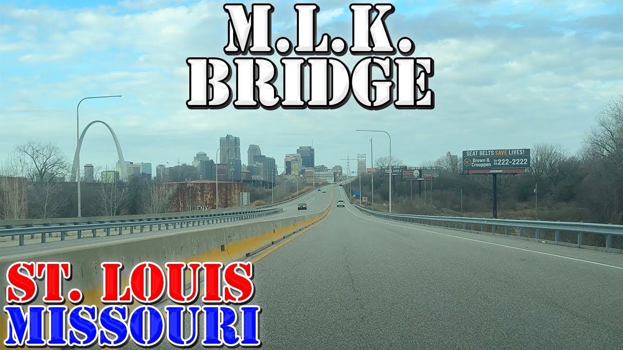 Martin Luther King Bridge - St. Louis - Missouri - 4K Infrastructure Drive