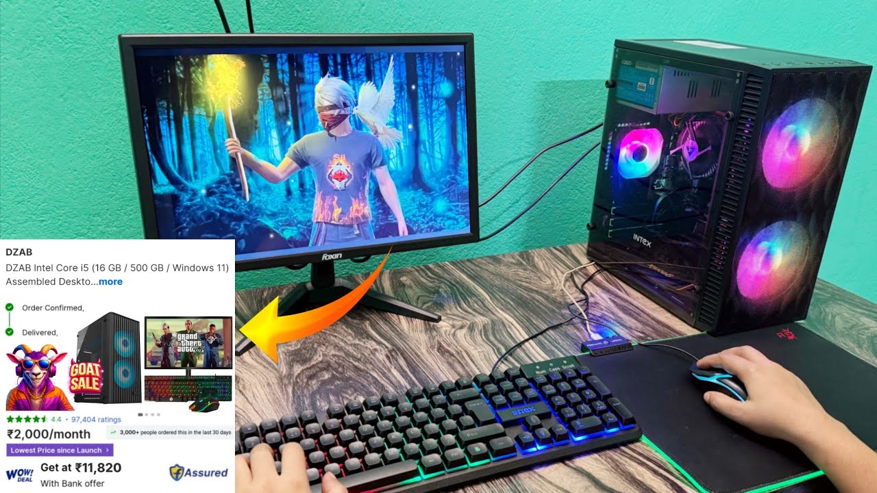Under 15k budget chipset gaming PC core i5 8gb flipkart pre-build PC free fire GTA5 minecraft