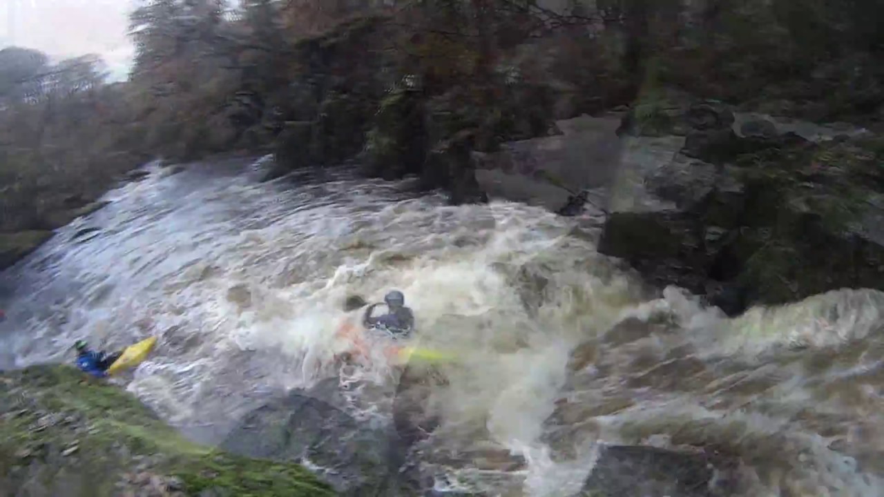 Paddling The Conwy - Middle Section Drops above Falls