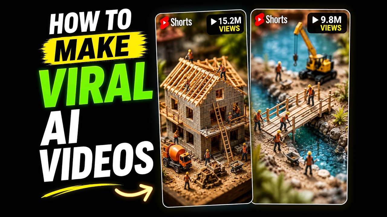 How to Make Viral Miniature Construction Videos with AI (FREE)