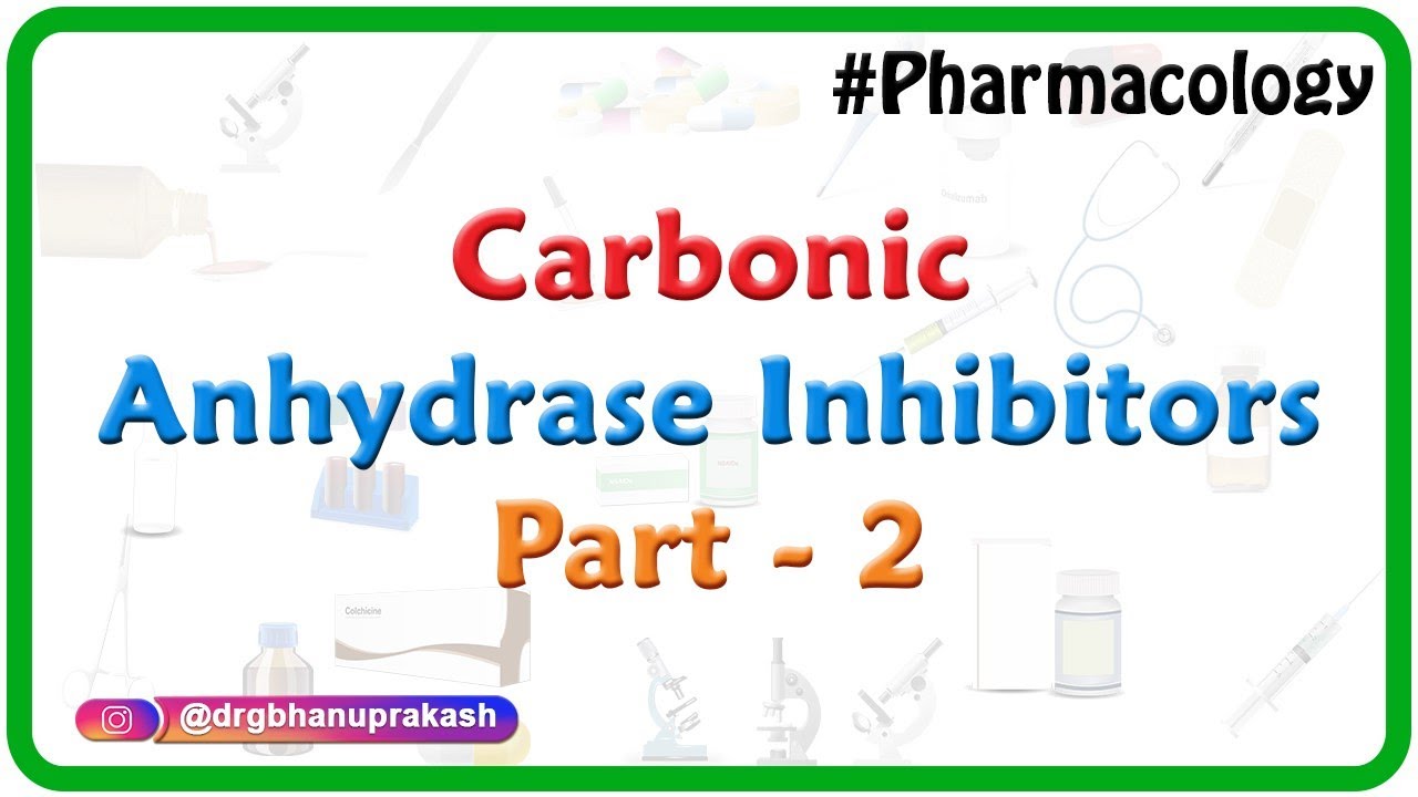 carbonic anhydrase inhibitors Part - 2 : Pharmacology
