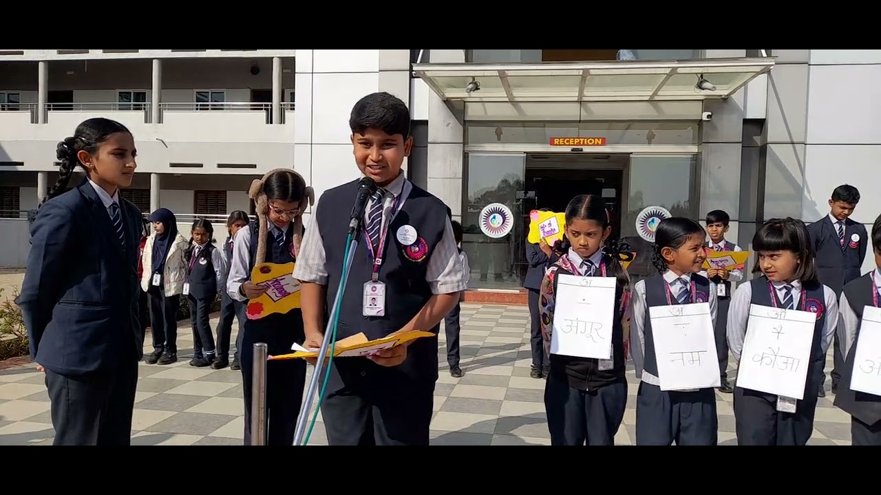 Hindi Diwas Special Assembly at Indo Sunrise International School CBSE 