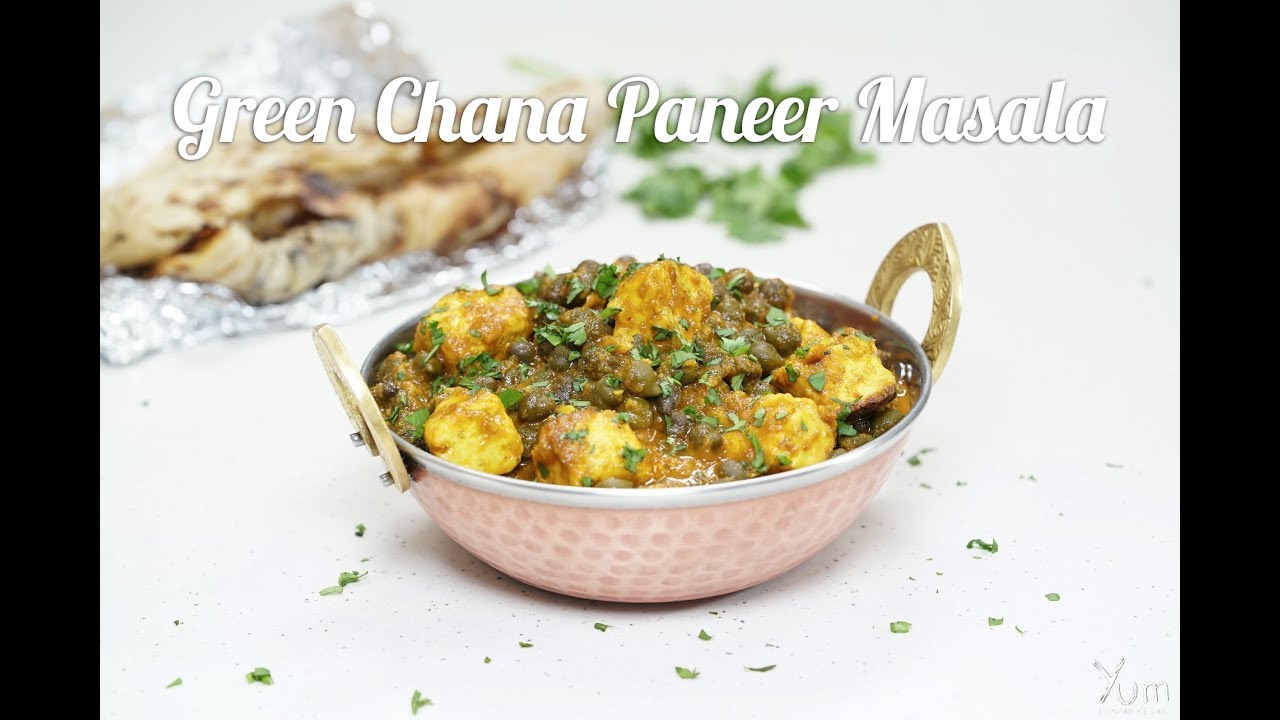 Green Chana Paneer Masala | Green Chana Paneer Masala Recipe