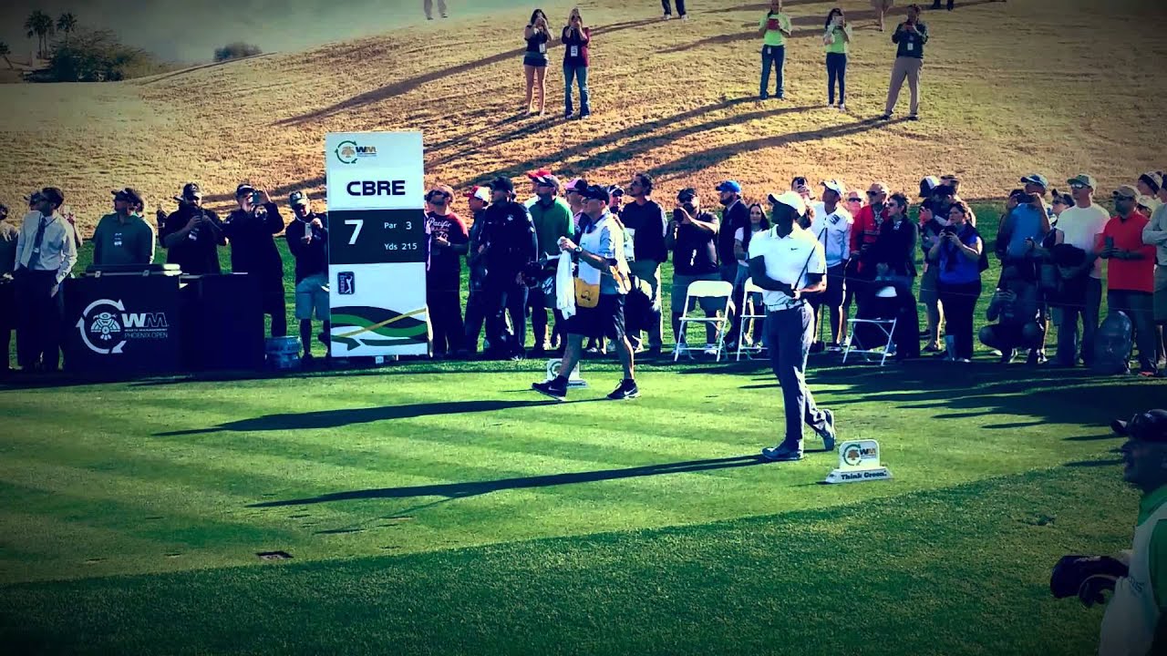 Tiger Woods Iron on #7 in Pro-AM Phoenix Open 2015