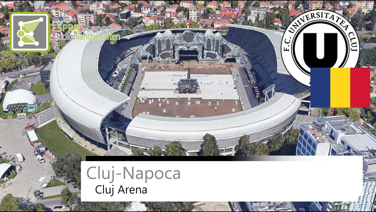 Cluj Arena | Olimpia Cluj & Universitatea Cluj | Untold Festival | Google Earth 360&deg; Rotation