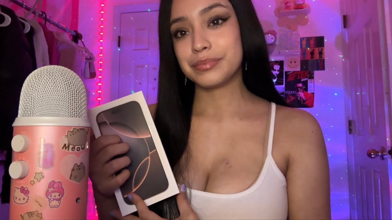 ASMR whisper ramble & iPhone tapping ★