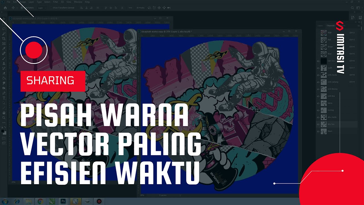 Pisah Warna Vector di Photoshop ( ala imitasi)