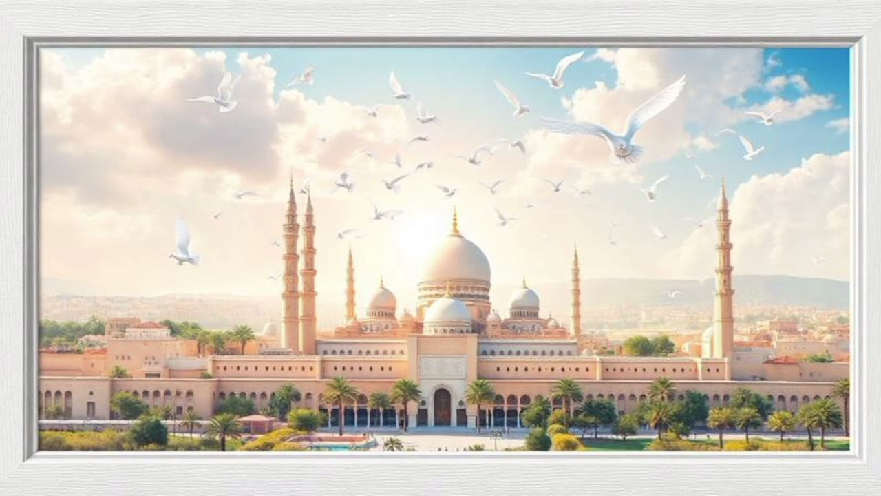 ديكور شاشة تلفاز اسلامية/ إطار فني للمدينة المنورة / islamic frame art