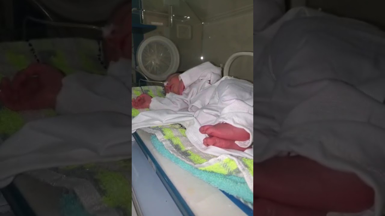 Newborn baby lot of crying in NICU healthy newborn baby enjoying lot of healthy crying