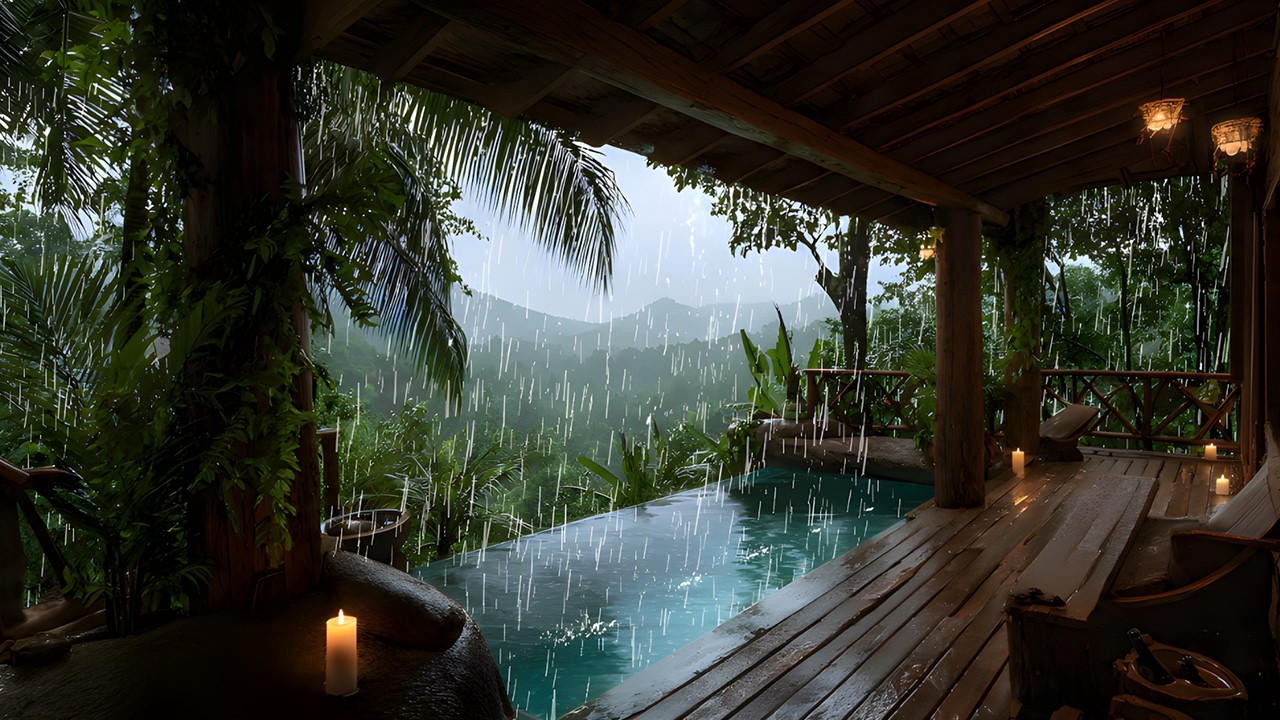 Discover the Secret Sounds of Rain. Fall Asleep Immediately (No Ads) | Luxury Jungle Cabin (2 Hours)