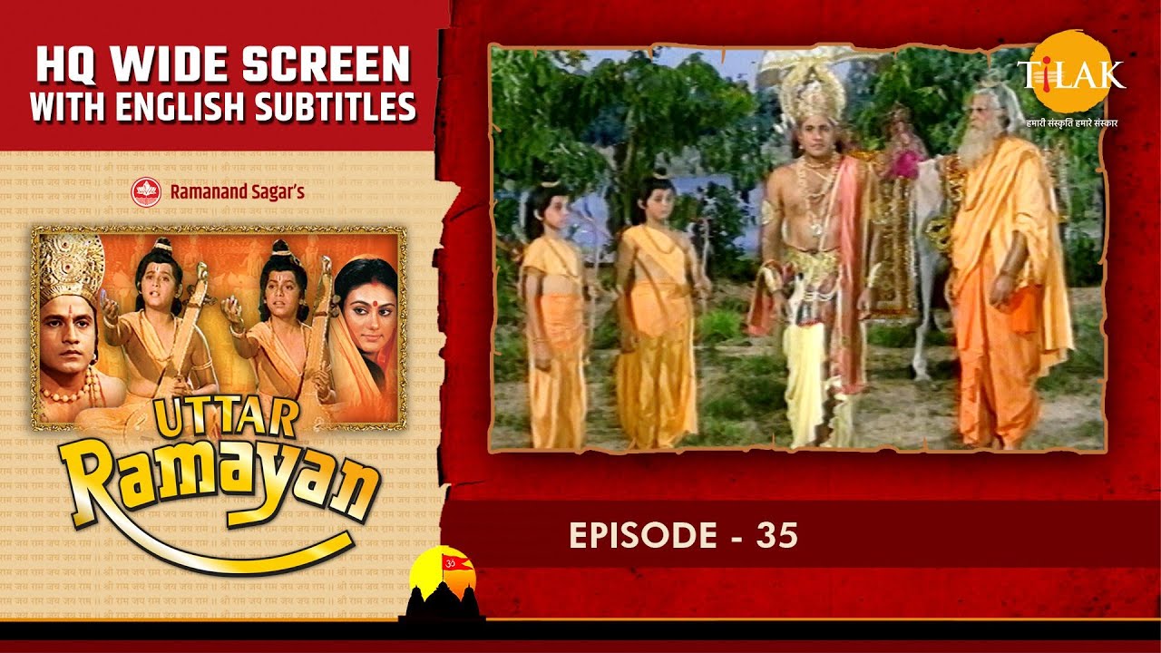 Uttar Ramayan EP 35 - श्रीराम लव कुश युध | HQ WIDE SCREEN | English Subtitles