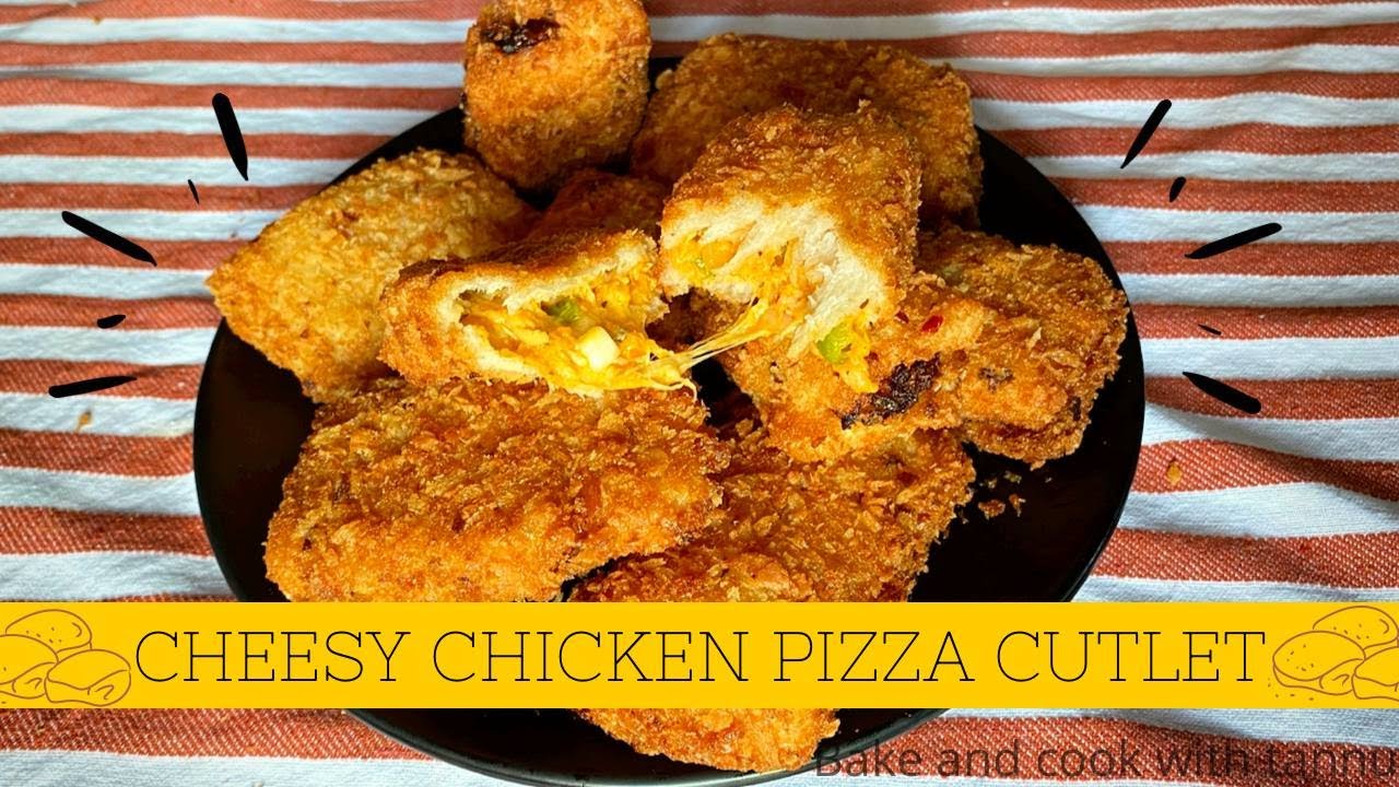 Cheesy Chicken Pizza Cutlet Recipe|Easy Chicken Cutlet Recipe|Chicken Pizza Cutlet Banane Ka Tarika